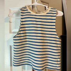Roxy Blue and Cream Striped Top